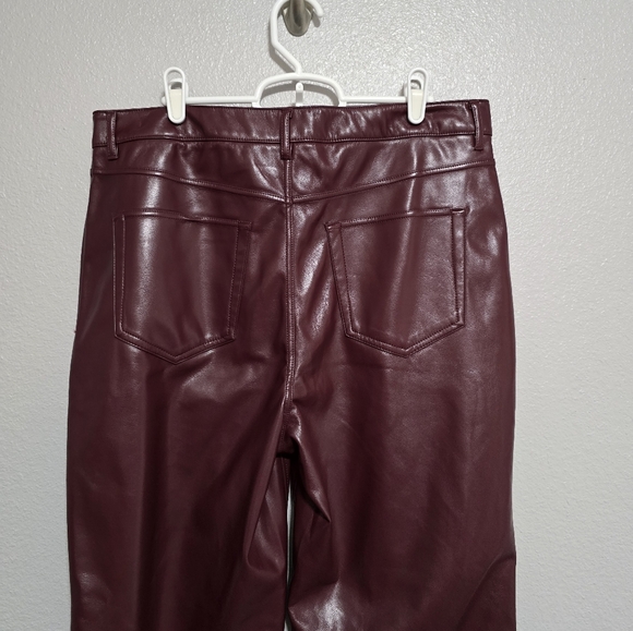 Joie faux leather pants in burgundy - Picture 5 of 7